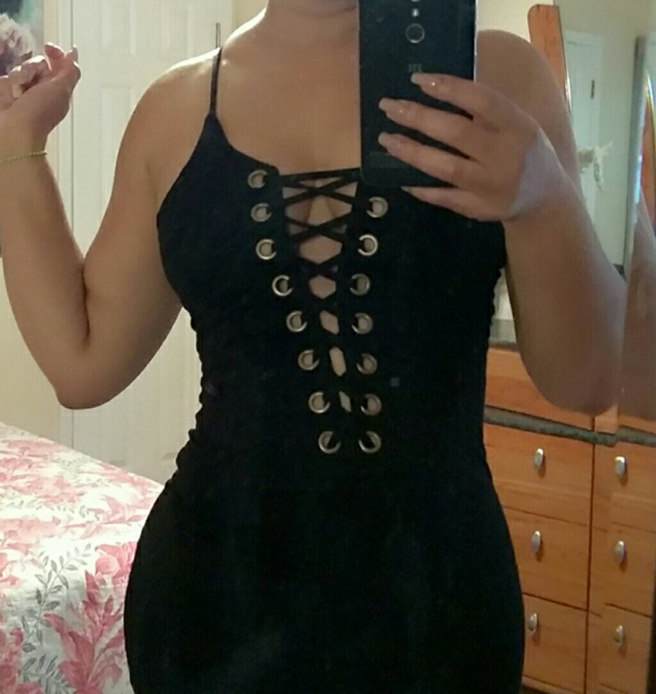 Black Fitted Midi Dress